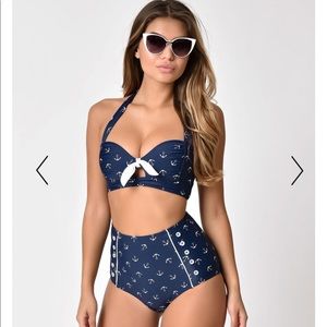 Unique Vintage 1950's style Navy anchor swim suit